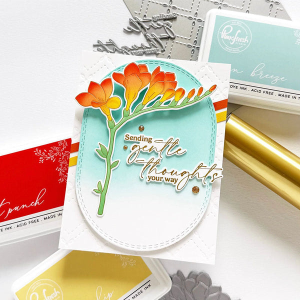 Pinkfresh Studio Press Plates Freesia Flourish