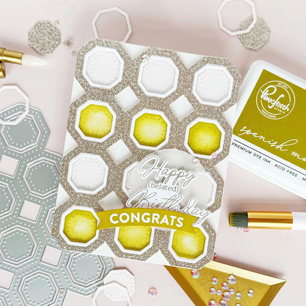 Pinkfresh Studio Dies Octagon Grid