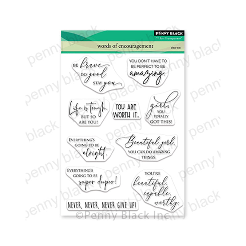 Penny Black Clear Stamps Words Of Encouragement