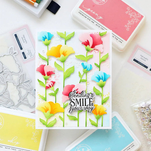 Pinkfresh Studio Stencil Petal Mosaic