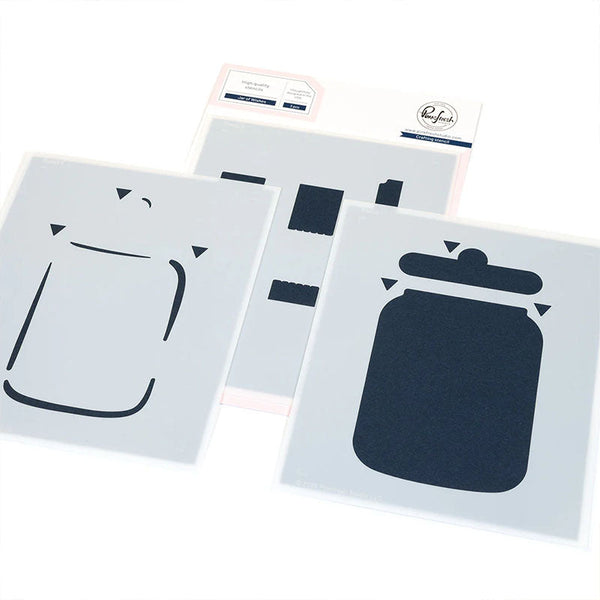 Pinkfresh Studio Stencil Jar Of Wishes