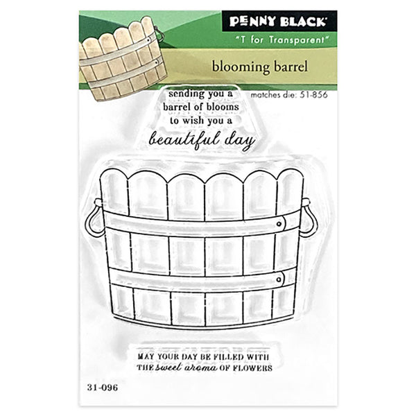Penny Black Clear Stamps Blooming Barrel