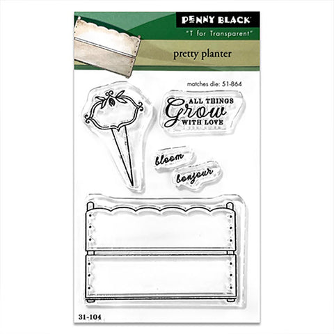 Penny Black Clear Stamps Pretty Planter