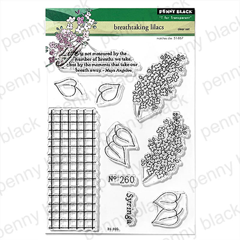 Penny Black Clear Stamps Breathtaking Lilacs
