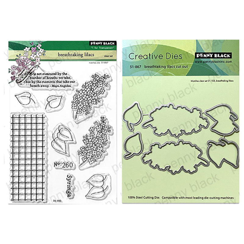 Penny Black 2pc Breathtaking Lilacs