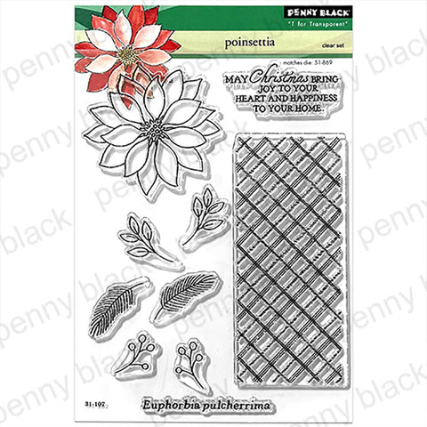 Penny Black Clear Stamps Poinsettia