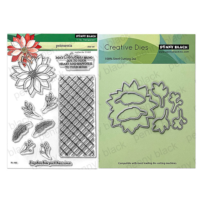 Penny Black 2pc Poinsettia