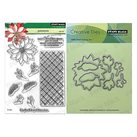 Penny Black 2pc Poinsettia