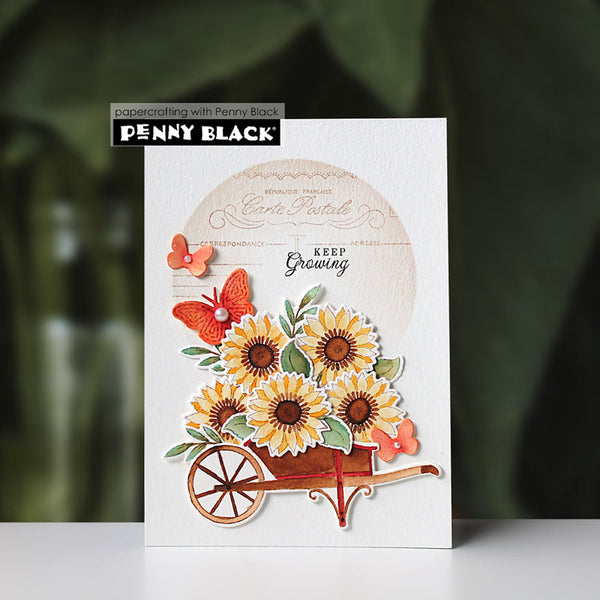 Penny Black Clear Stamps Wheelbarrow
