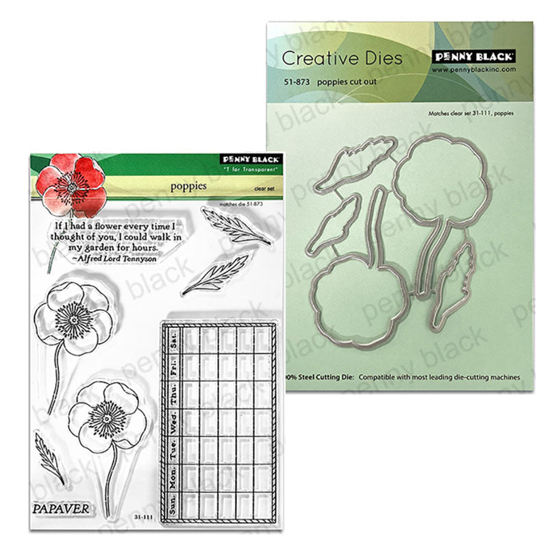 Penny Black 2pc Poppies