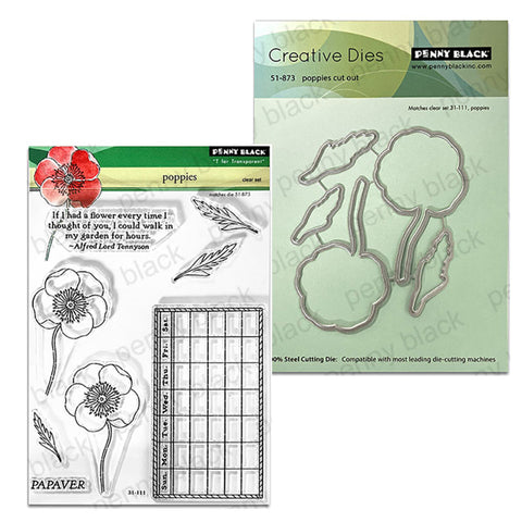 Penny Black 2pc Poppies