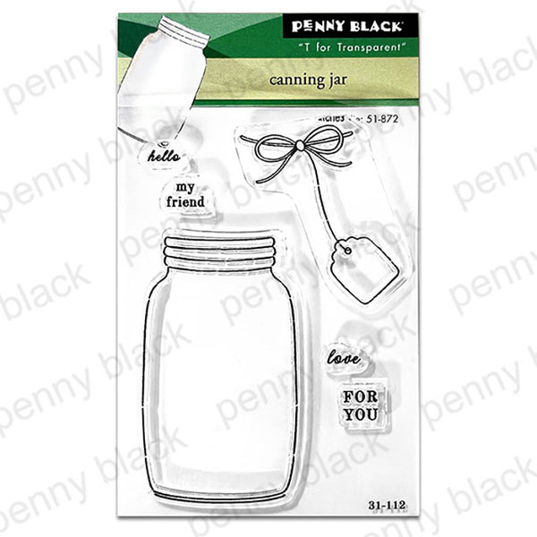 Penny Black Clear Stamps Canning Jar