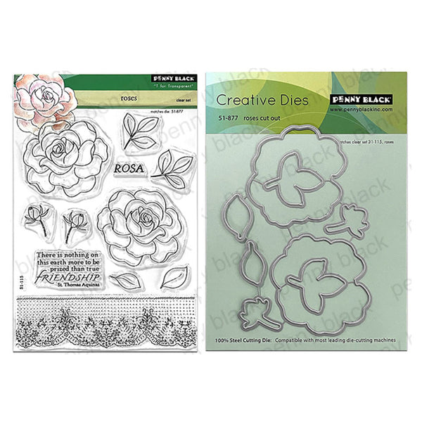 Penny Black 2pc Roses