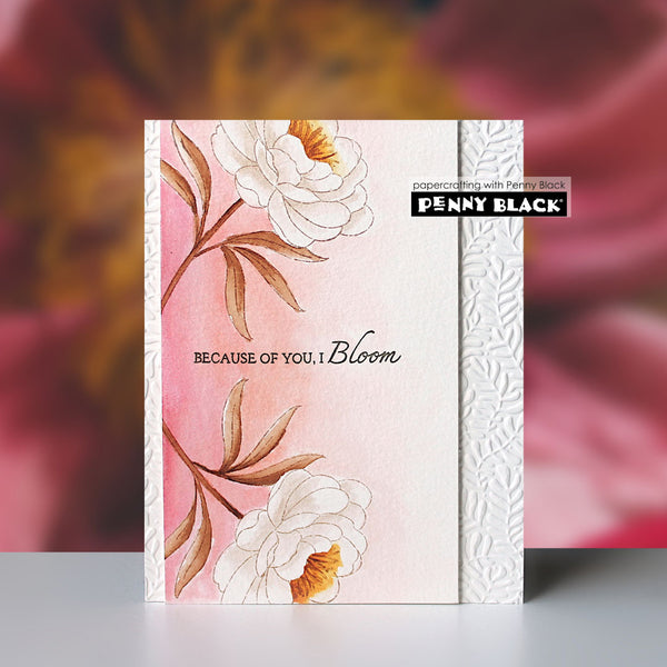 Penny Black Clear Stamps Peonies