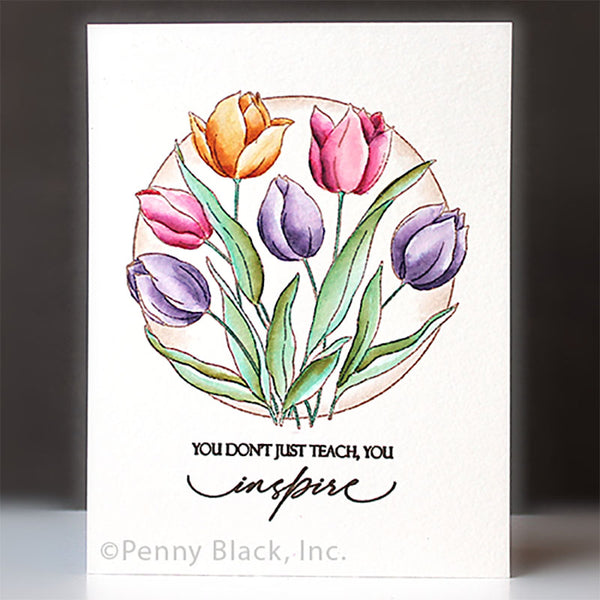Penny Black Clear Stamps Tulip Bunch