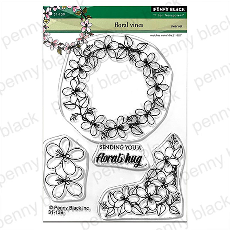 Penny Black Clear Stamps Floral Vines