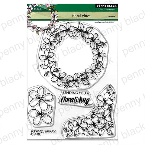 Penny Black Clear Stamps Floral Vines