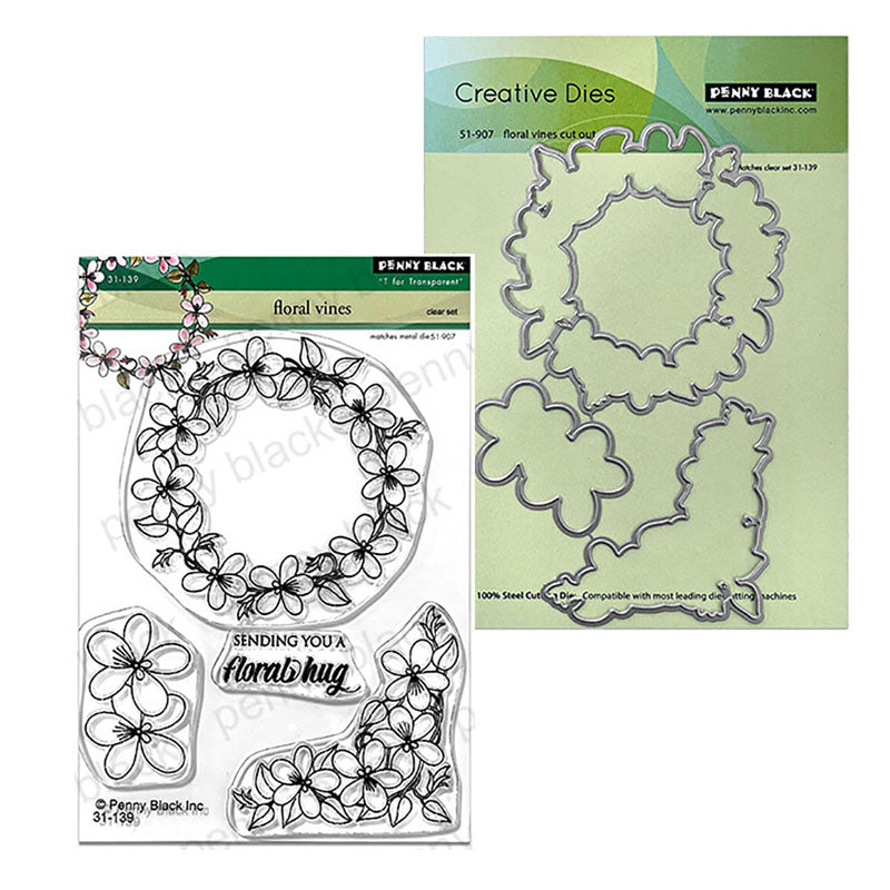 Penny Black 2pc Floral Vines