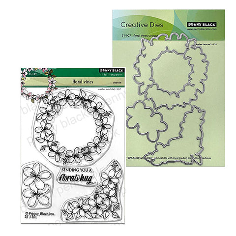 Penny Black 2pc Floral Vines