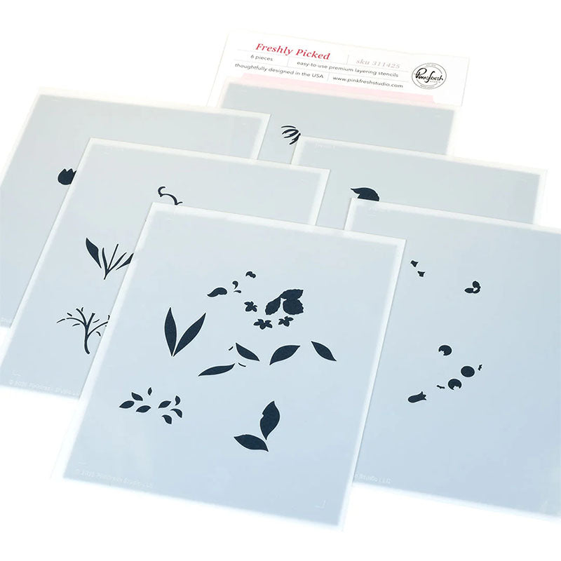 Pinkfresh Studio Stencil Freshly Picked