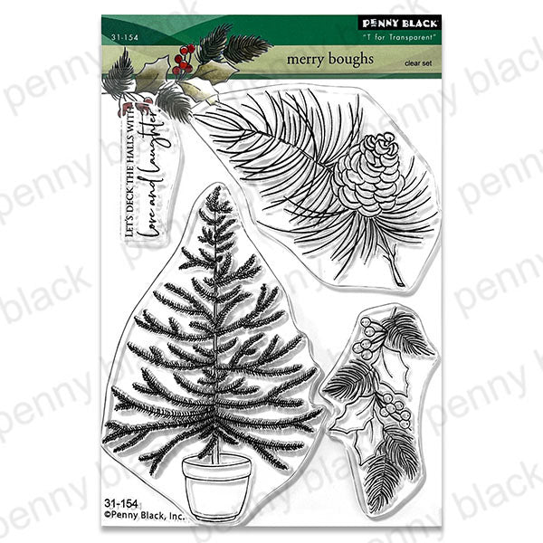 Penny Black Clear Stamps Merry Boughs