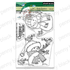 Penny Black Clear Stamps Frosty Feathers