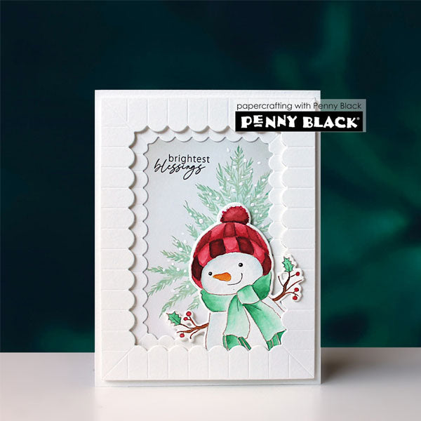 Penny Black Clear Stamps Frosty Feathers