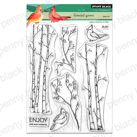 Penny Black Clear Stamps Frosted Grove