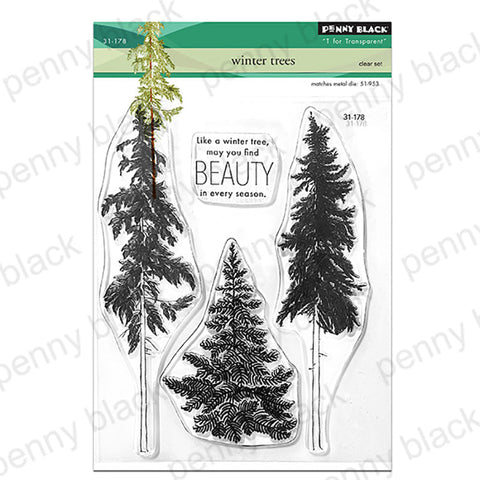 Penny Black Clear Stamps Winter Trees