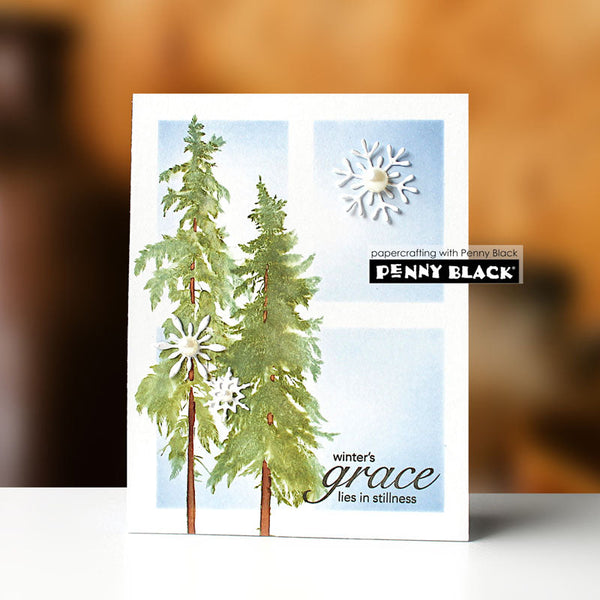 Penny Black Clear Stamps Winter Trees