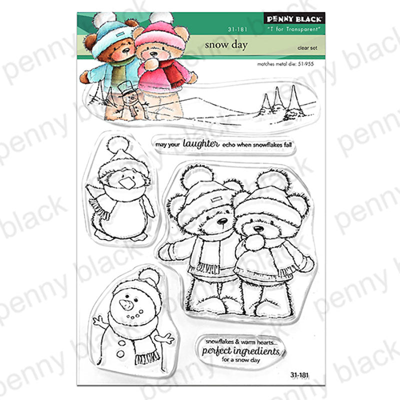 Penny Black Clear Stamps Snow Day