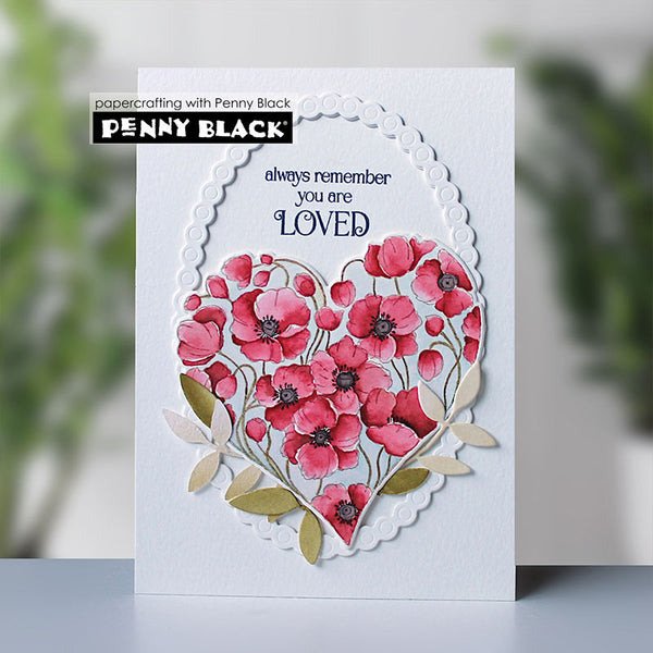 Penny Black Clear Stamps Heart Bloom