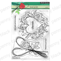 Penny Black Clear Stamps Heart Petals