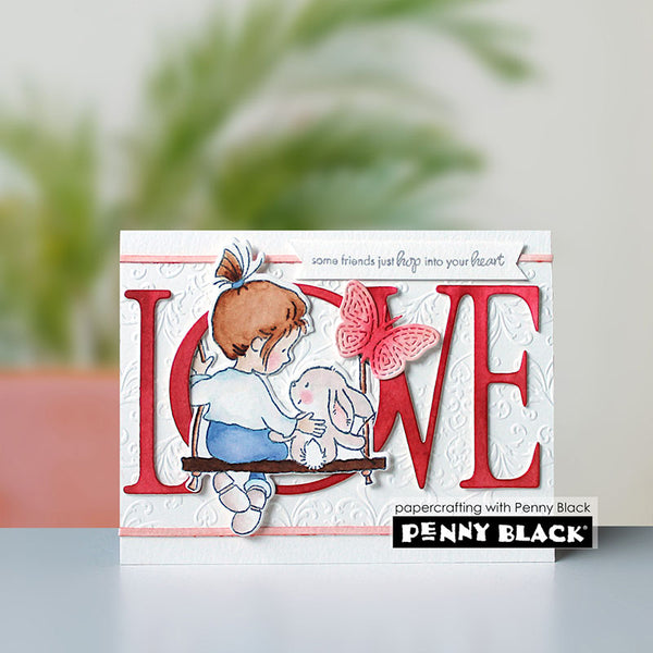 Penny Black Clear Stamps Heart Hops