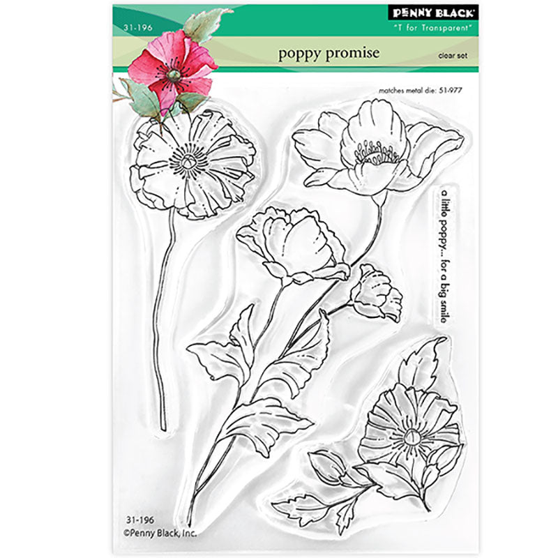 Penny Black Clear Stamps Poppy Promise