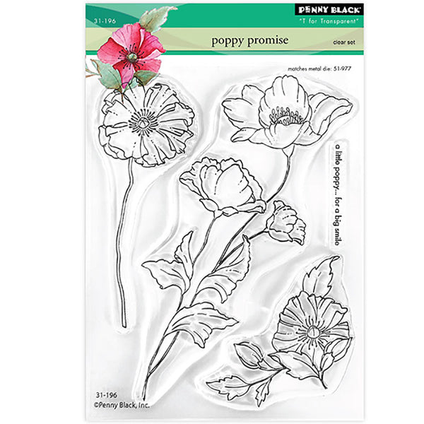 Penny Black Clear Stamps Poppy Promise