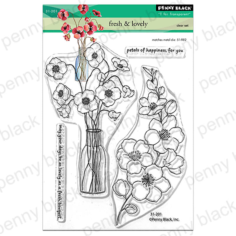 Penny Black Clear Stamps Fresh & Lovely