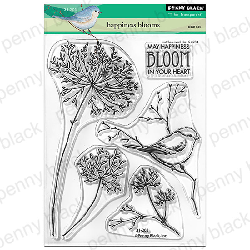 Penny Black Clear Stamps Happiness Blooms