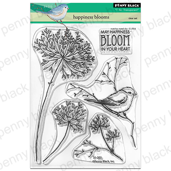 Penny Black Clear Stamps Happiness Blooms