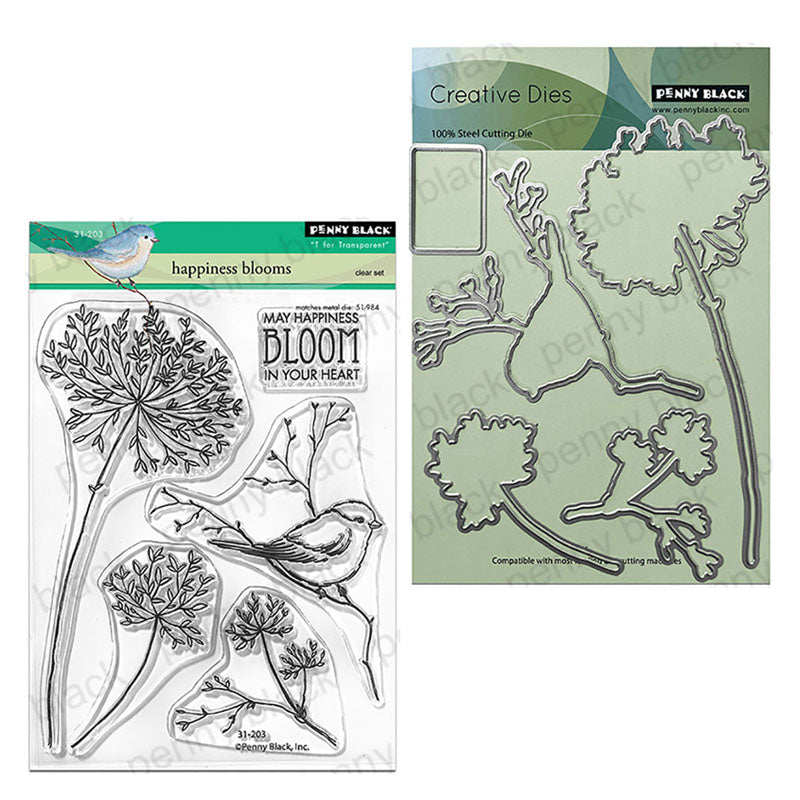 Penny Black 2pc Happiness Blooms