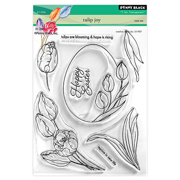 Penny Black Clear Stamps Tulip Joy