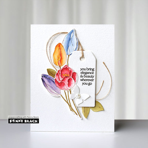 Penny Black Clear Stamps Tulip Joy