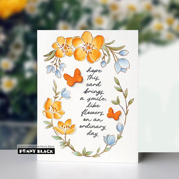 Penny Black Clear Stamps Floral Smile