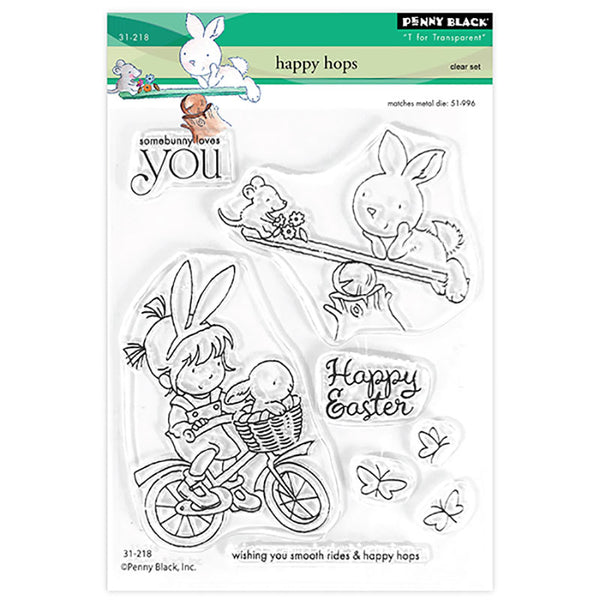 Penny Black Clear Stamps Happy Hops