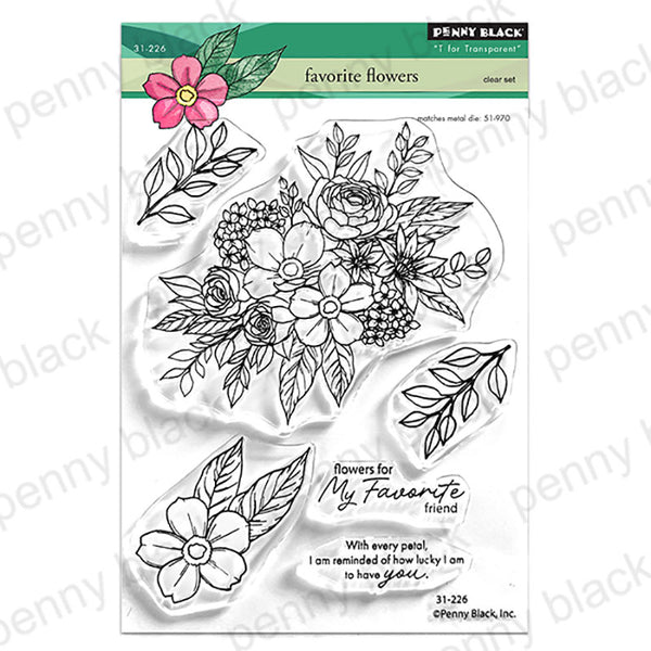 Penny Black Clear Stamps Favorite Flowers