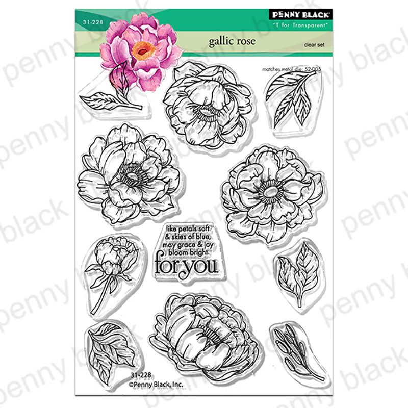 Penny Black Clear Stamps Gallic Rose