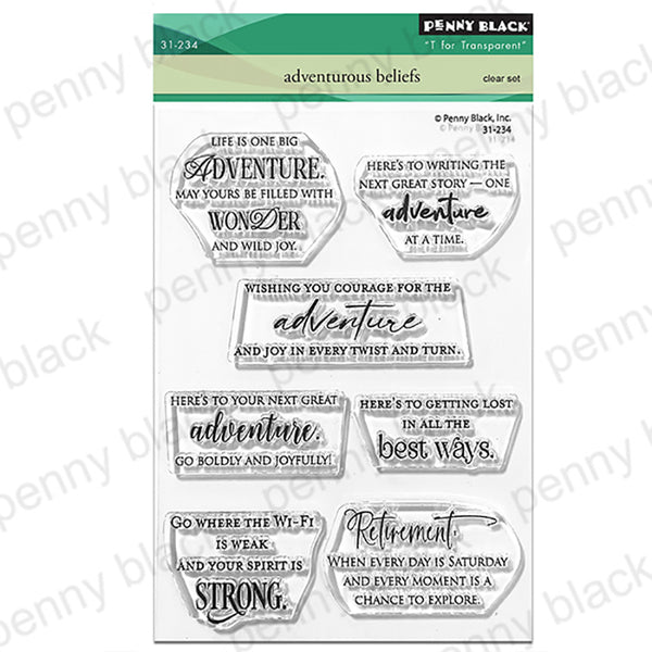 Penny Black Clear Stamps Adventurous Beliefs