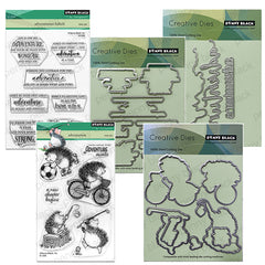 Penny Black 5pc Adventurous Stamp & Die + Edger