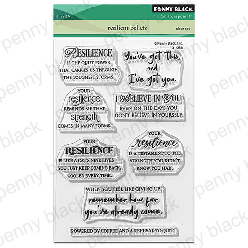 Penny Black Clear Stamps Resilient Beliefs