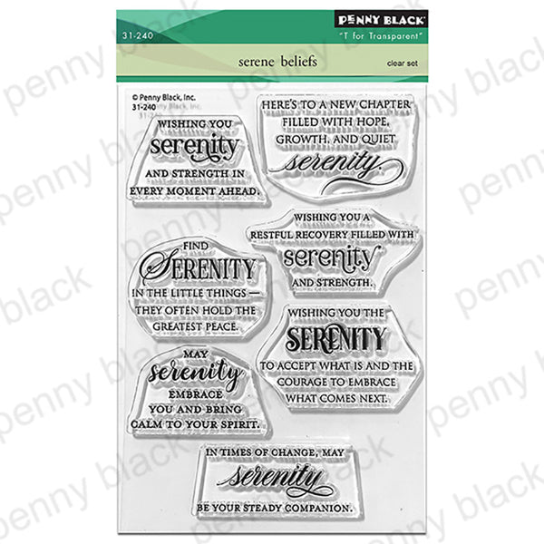 Penny Black Clear Stamps Serene Beliefs